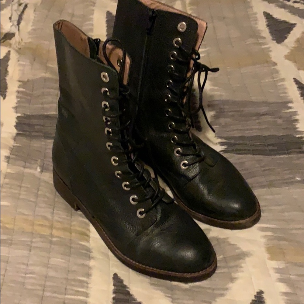 Black Leather Jeffrey Campbell boots
